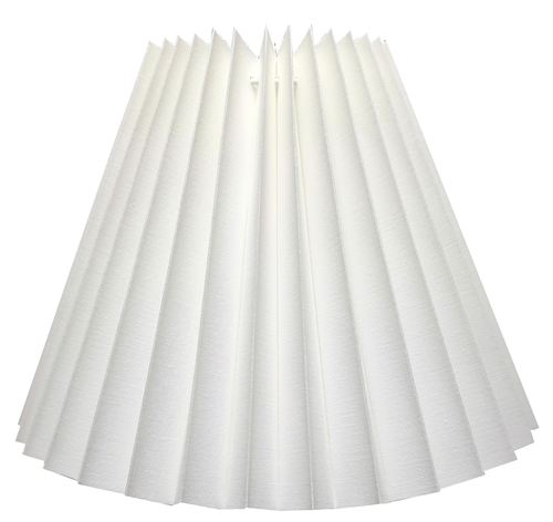 plissé 14x27x40 L-E27 creme bomuld med stativ